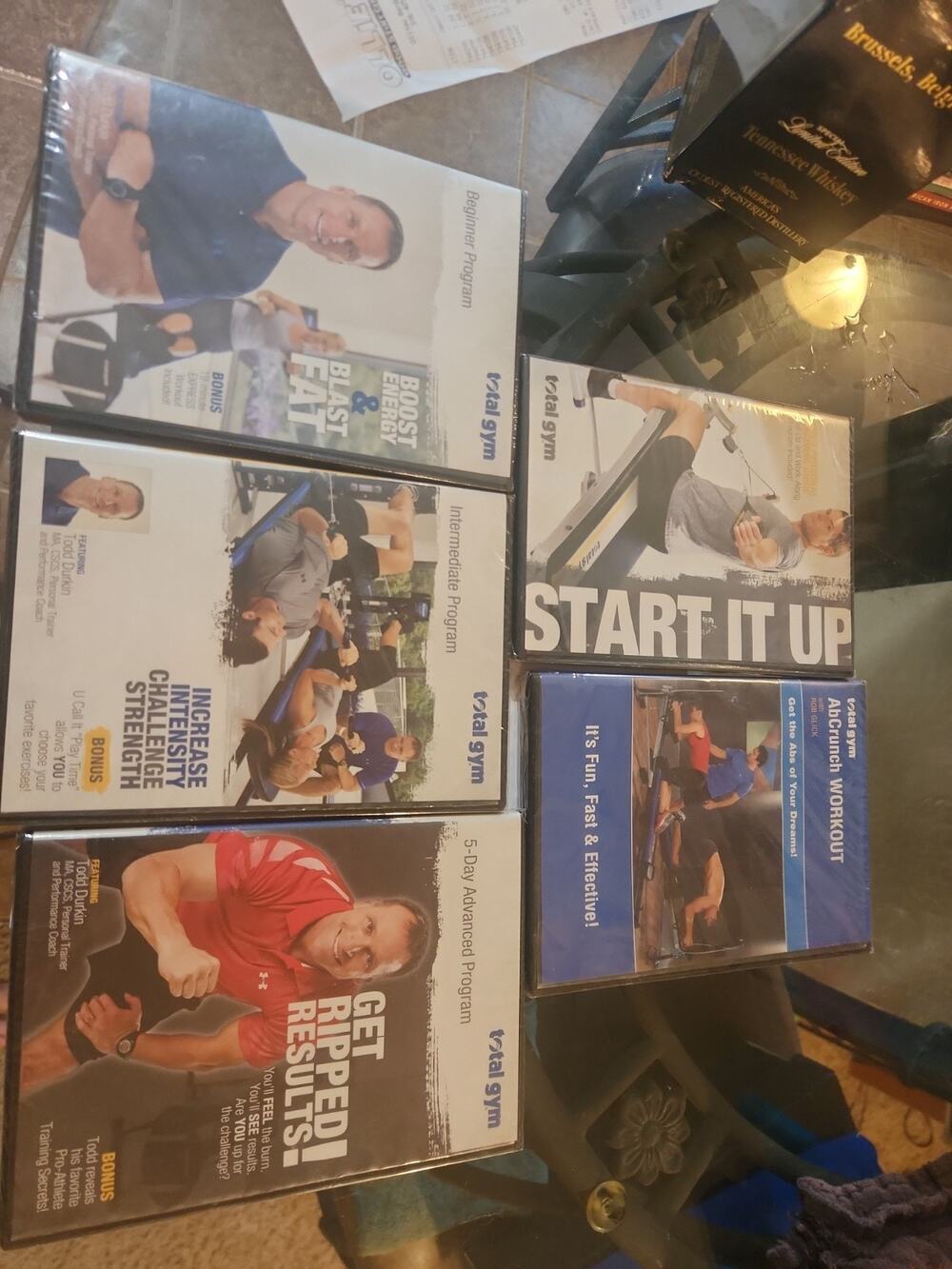 NEW TOTAL GYM LOT OF 5 DVDS SEALED BEGINNER - ADVANCED +